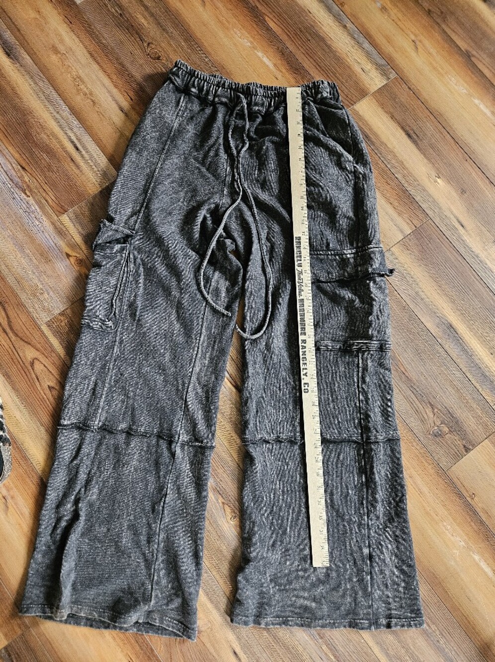 Ces Femme Black Acid Wash Sweatpants, Size M - Picture 2 of 4